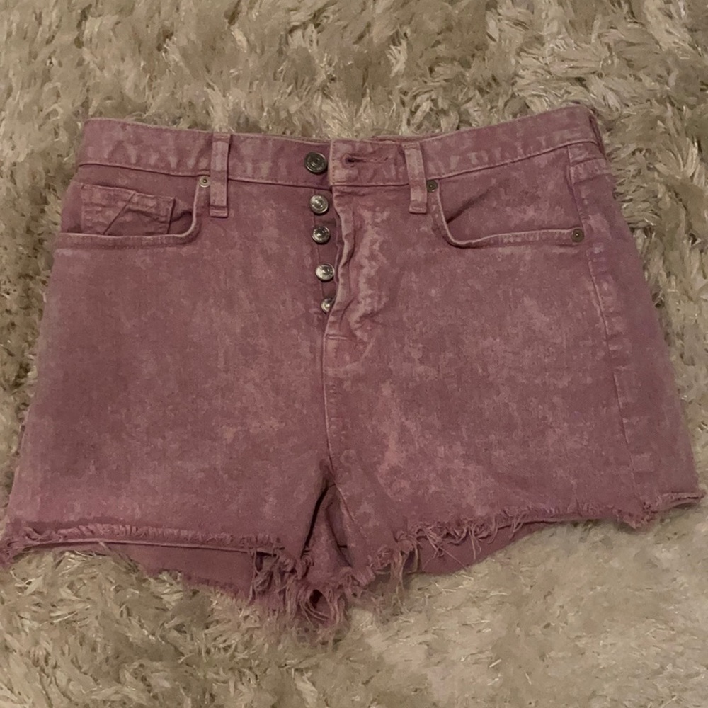 7 for all mankind purple jean shorts